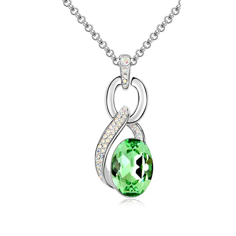 Classical Jewelry for Women Colorful Rhinestone Pendant Necklace Made
