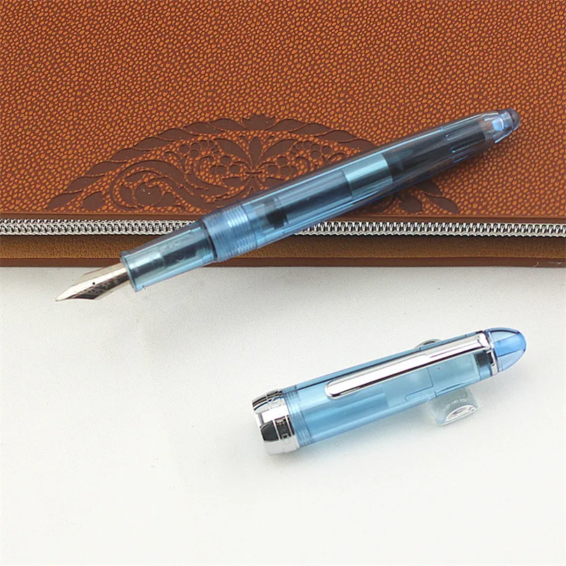 

Spiral Round Transparent Writing Fountain Pen Jinhao 992 School Office Metal Iraurita Ink Pens Student Stationery Gift