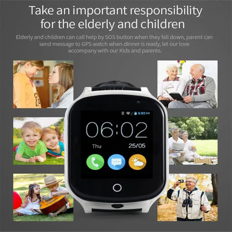 Smart Watch Kids GPS Wristwatch A19 3G WIFI GPS Locator Tracker Smartwatch Baby Mini Watch With Camera For IOS Android Phone