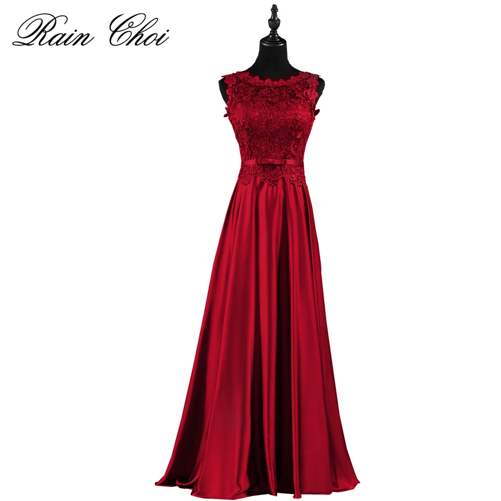 vestido vermelho escuro longo