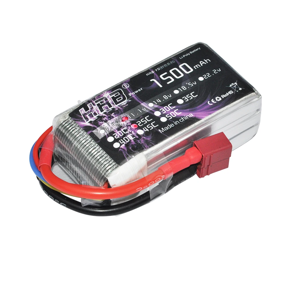 

HRB RC Lipo Battery 3S 11.1V 1500mah 25C XT60 JST T Plug For Eachine CG033 Racing Drone Helicopters Airplane FPV Parts Hobby Toy