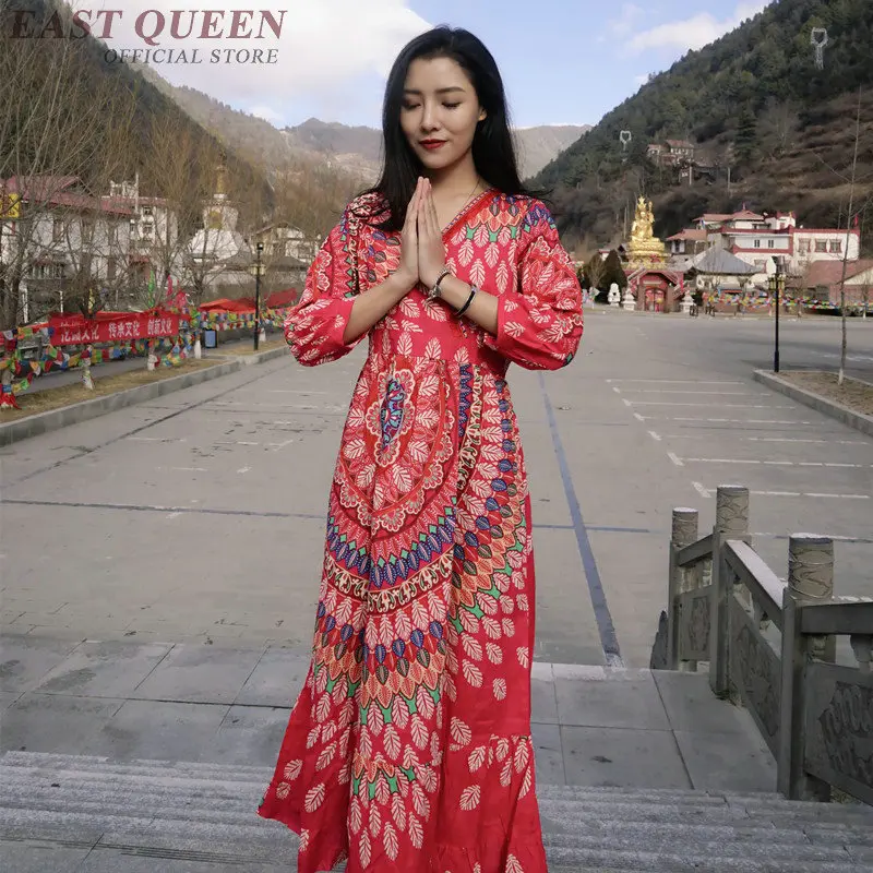 Hippie Ethnique Aa3394 1 Robes Sexy Vacances Mode Style Chic Plage Boho Femmes Mexicain Robe De Femme Bohème Vêtements qatAA1