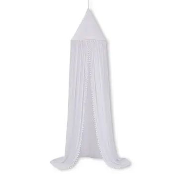 

Circular White Grey Canopy Bed Valance Kids Room Decoration Bed Tent Moustiquaire Princess Kids Girls Round Mosquito Net