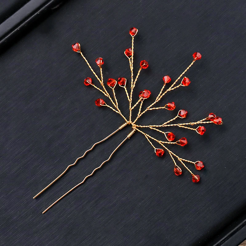 Red Hair Pins  (5)