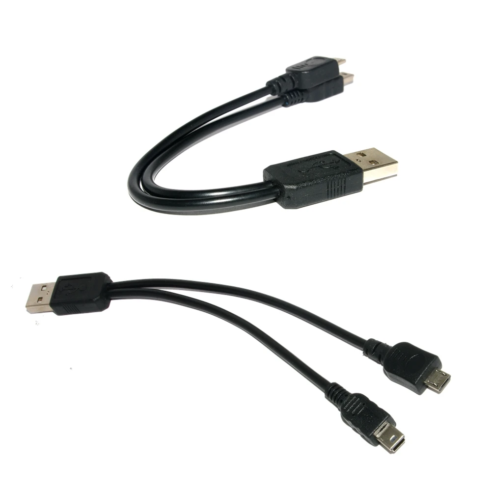 Micro USB и Mini 2 в 1 Многофункциональный портативный кабель для синхронизации данных