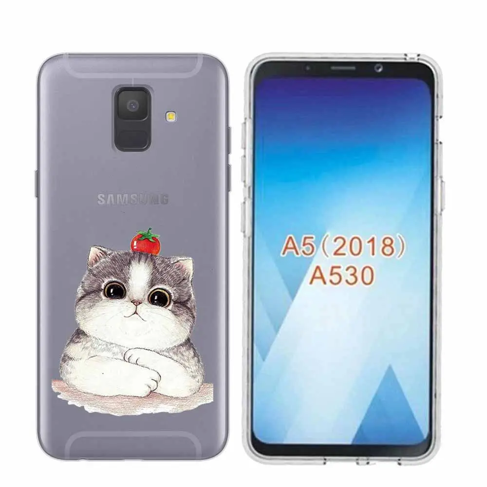 Arvin Paniting Case FOR Samsung A5 Adorable Animals Case FOR Samsung A6 Plus 2018 Smart Back Protective Phone Cover FOR A3 A7 A8 (2)
