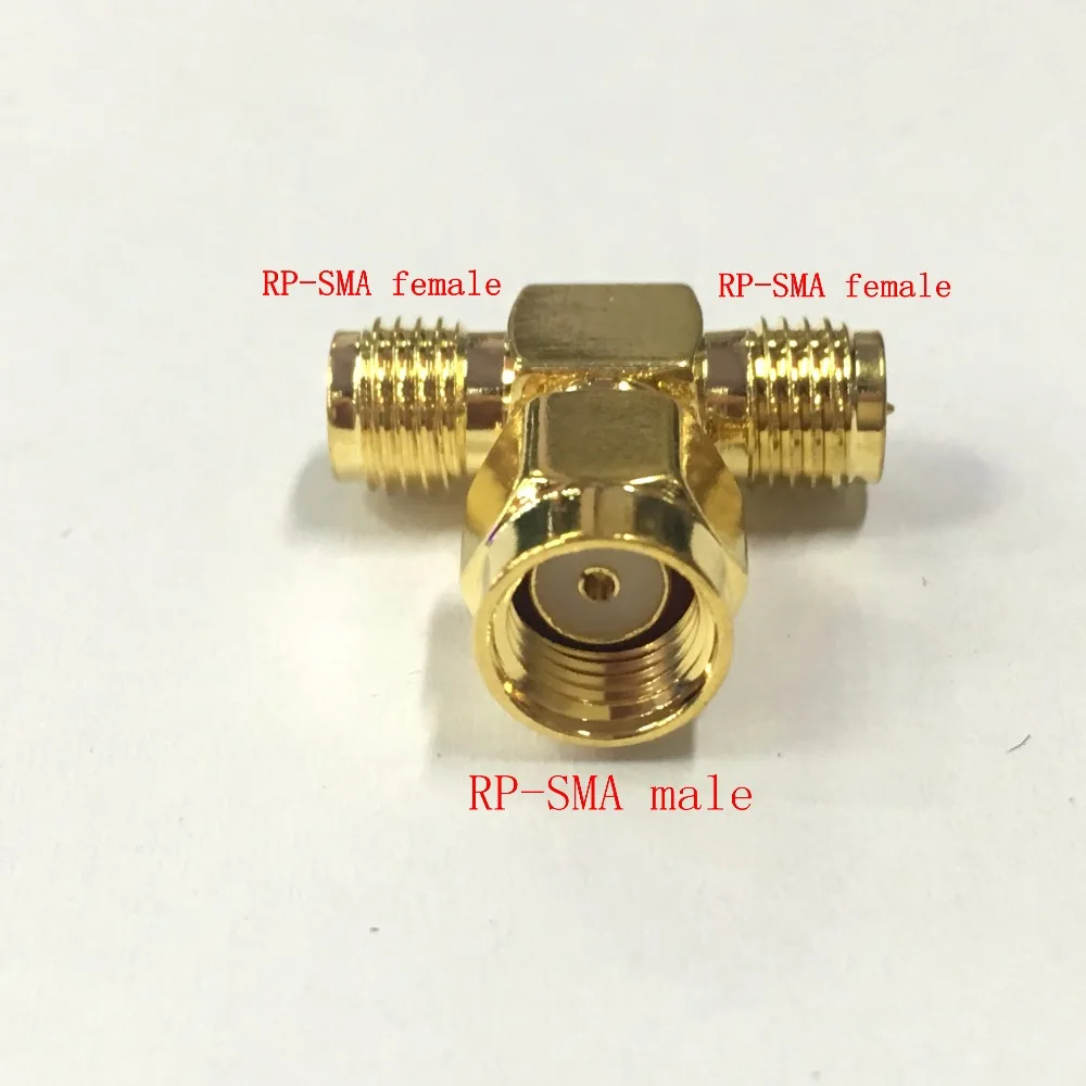 RP-SMA штекерным RP-SMA женский Т-тип разъем адаптера Converter коаксиальный кабель разъем (10 шт.)