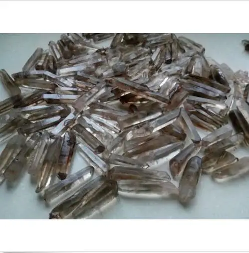 1LB натуральные Lemurian семена дымчатые кристаллы кварца образец+ расторгнутый образец жезла