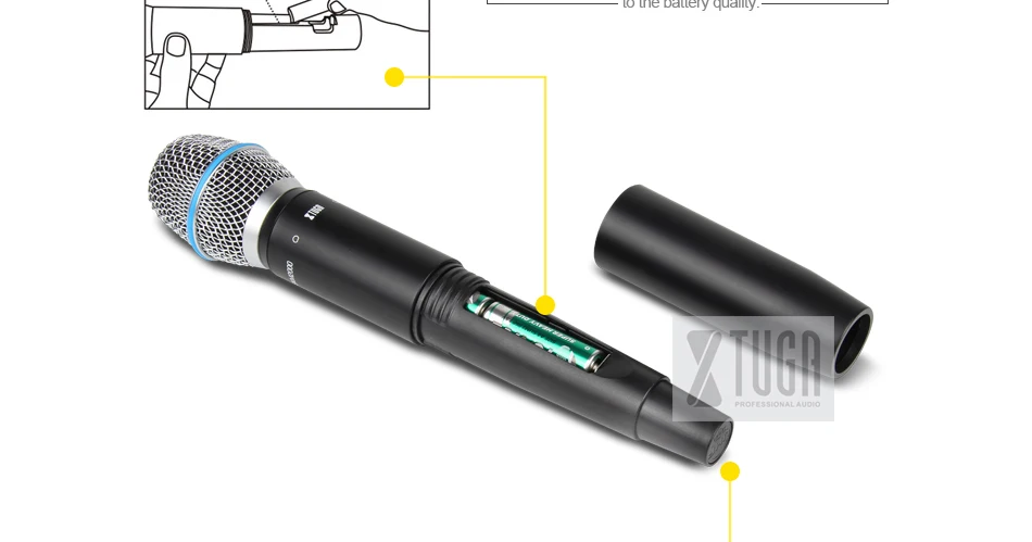XTUGA сценическое исполнение беспроводной микрофон SKM2000 высокое качество автоматическая частота бар вечерние пение