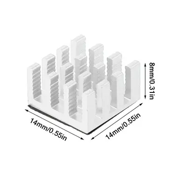 

10PCS Aluminum Heatsink Heat Radiator Cooler for Electronic Chip Computer Heat Dissipation Cooling Pads #524