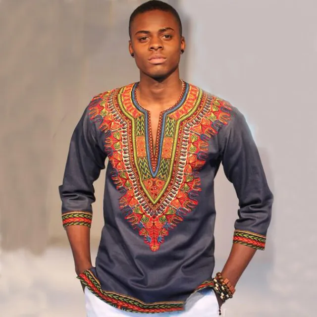 African Shirts Dashiki Design Africa Clothes For Men Traditional Ethnic Vintage Bohemian Spring