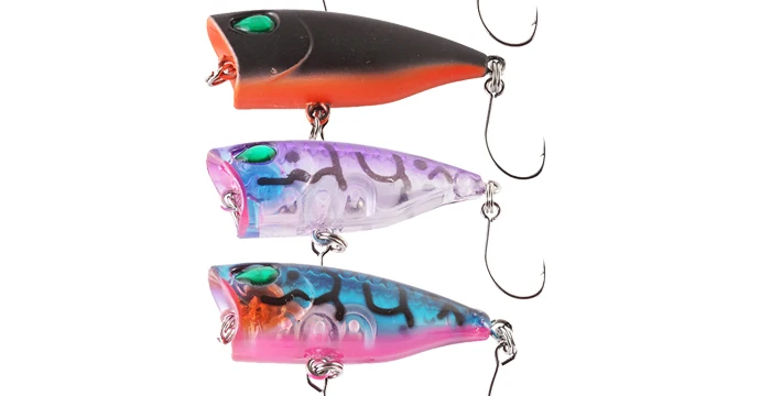 Mini Micro Poppers Topwater Fishing Lure 4cm 3g 10pcs Pesca Artificial Bait Pike Carp Fishing Fly Fishing Artificial Bait (9)