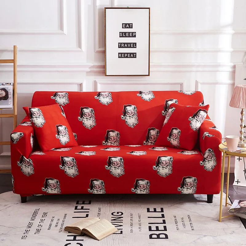 

All-inclusive Elastic Christmas Sofa Cover Spandex Polyester Wrap Tightly Slipcovers Furniture Protector Stretch Couch Cover