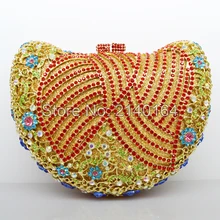 Роскошные Клатчи из кристаллов для женщин сердце клатч вечерняя сумка женские свадебные сумочки кошелек pochette 88240