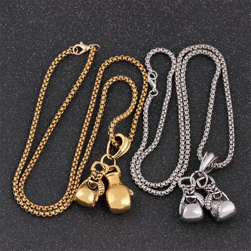Men's trendy Personality Fashion Necklace Boxing Sport Simple Accessories 5535#1 | Украшения и аксессуары