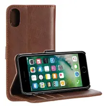 Фотография For iPhone 8 Case Horse Leather Flip CASES Smart Cover Wallet Card Money Slot Stand Holder Fold For APPLE Edition HOT SALE