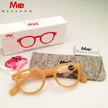 MEESHOW, брендовые очки для чтения, для мужчин и женщин, очки для глаз, цвета слоновой кости, ретро, очки с подарочной упаковкой+ 1,0+ 1,5+ 4,0, лесные очки 1513