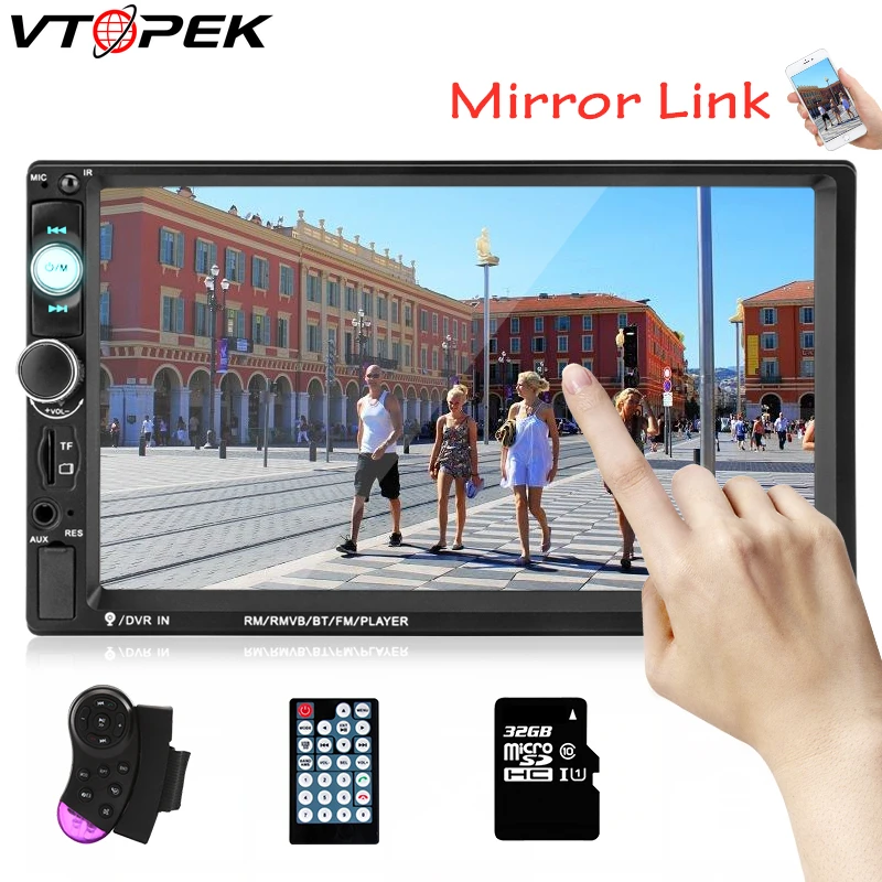 

Car Radio Doble Din DVD MP5 Player Digital Touch Screen Car Multimedia Player Mirror 2din Autoradio + Steering Wheel Controller