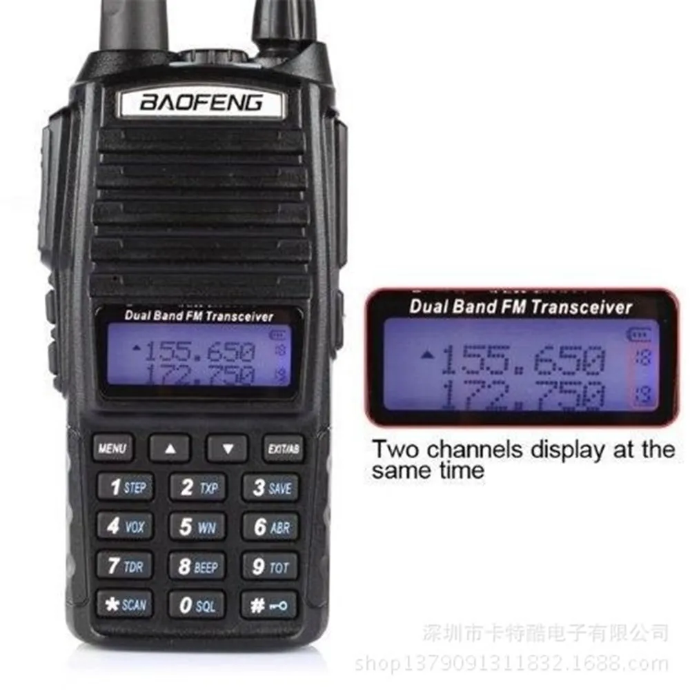 Baofeng UV-82 8 Вт портативная рация cb радио портативный двухстороннее радио fm-радио трансивер длинный диапазон двухдиапазонный baofeng UV82