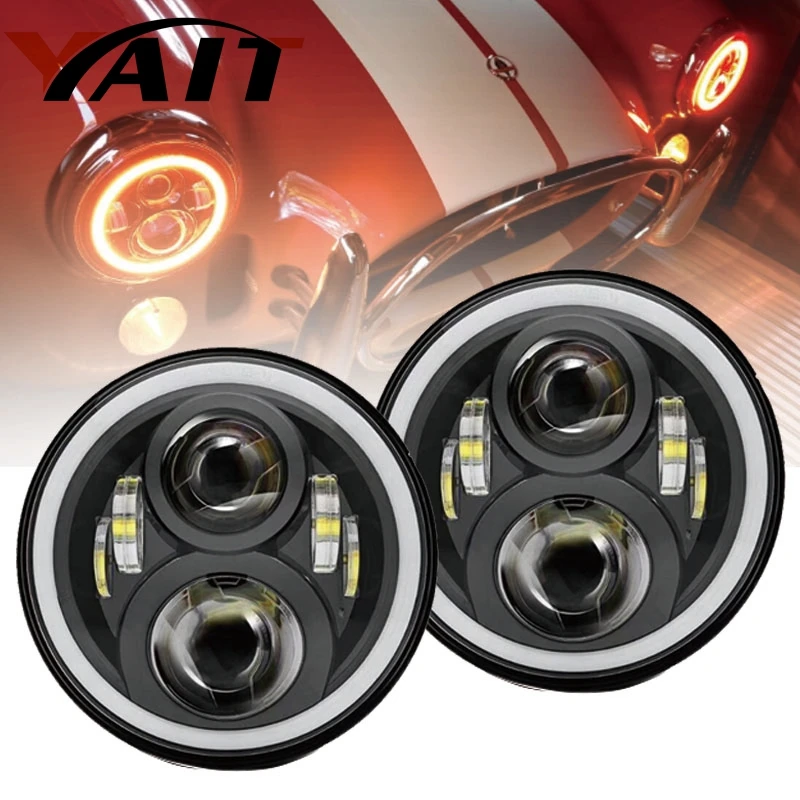 Yait For uaz4x4 Jungle Hunter 7 Inch Round LED Projector Headlight with