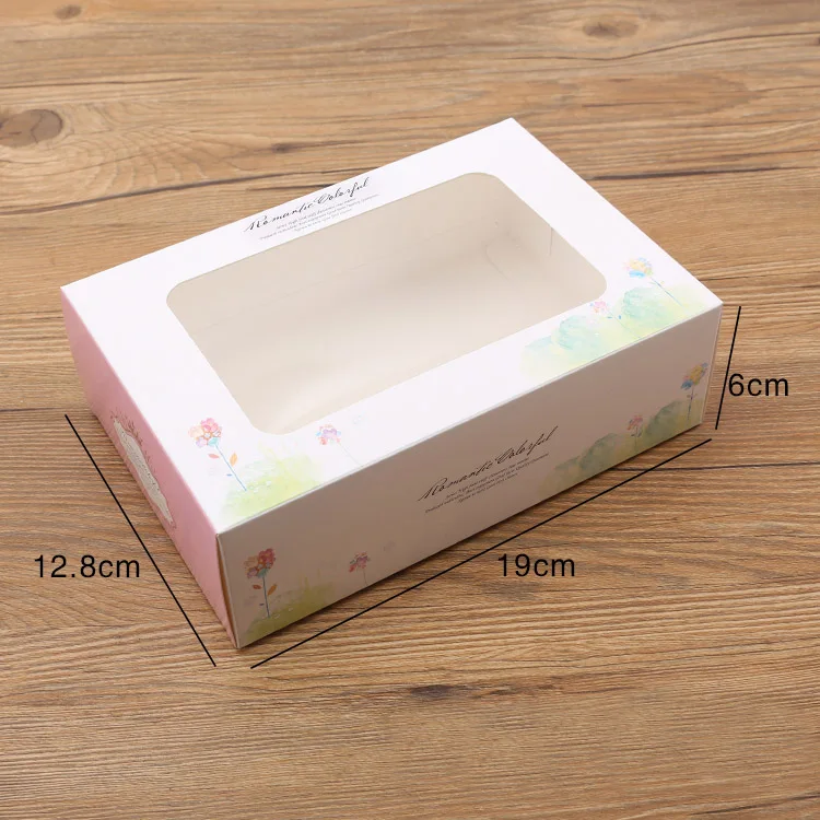 500 шт. бумажная коробка для упаковки тортов с окошком|box with window|box cakebox box |