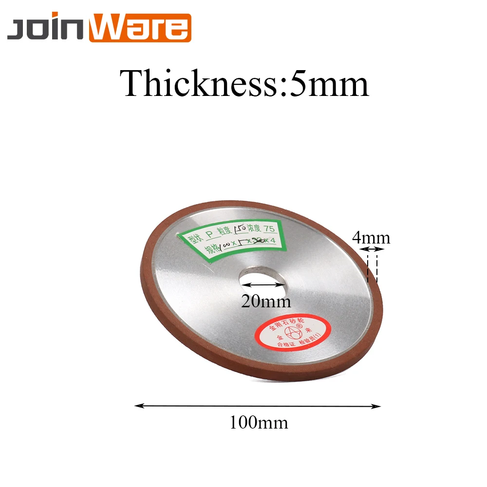100 мм Алмазный шлифовальный круг плоский шлифовальный диск Карбид роторный абразивный Электроинструмент зернистость 150 толщина 5 мм 6 мм 10 мм