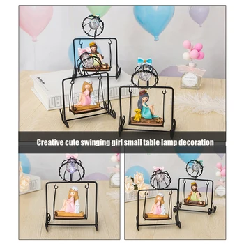 

Bedside Little Girl Swing Night Light Ornament for Home Living Room SDF-SHIP