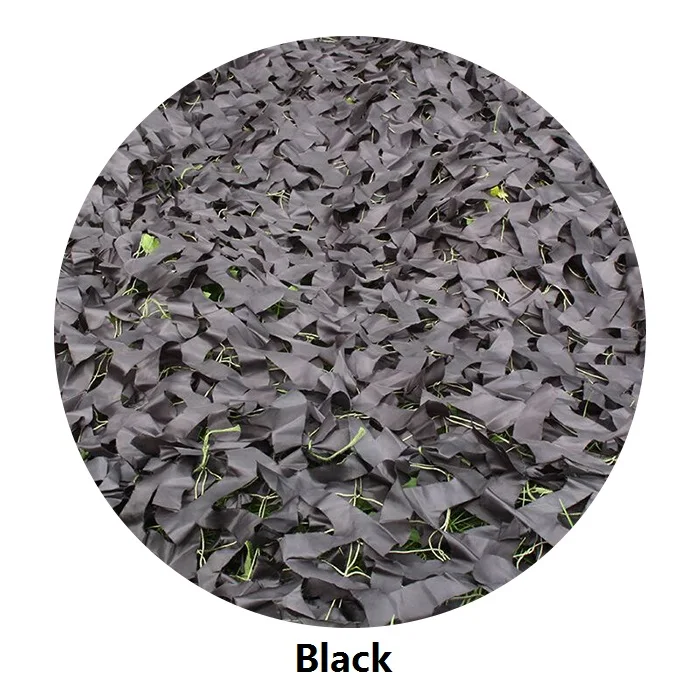 6x6 метров большой размер охотничья Военная камуфляжная сетка Лесной армейский камуфляж сетка для кемпинга украшения сада солнцезащитный тент - Цвет: Black