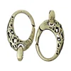 8SEASONS Copper Lobster Clasps Findings Oval Antique Bronze Hollow 30mm x 16mm,5PCs (B36128) ► Photo 3/3