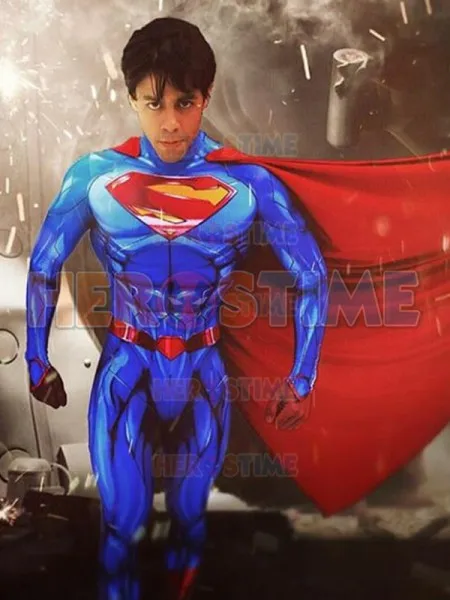 New Superman Cosplay Costume With Cape 3d Print Lycra Superman Suit Superboy Zentai Bodysuit Halloween New 52 Superman Outfit Anime Costumes Aliexpress
