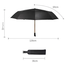 Большой зонт от дождя, мужские ветрозащитные зонты, мужской складной черный брендовый водонепроницаемый зонтик от солнца, бренд TTK