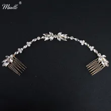 Miallo-peines clásicos para el pelo largo para mujer, horquillas de cristal austriaco, accesorios de joyería para el cabello, flexibles, para boda