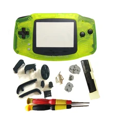 Лидер продаж, прозрачный чехол желтого цвета, ограниченная линза для экрана, черные кнопки для чехол для Нинтендо, набор с резиновыми подушечками X/yотвертки