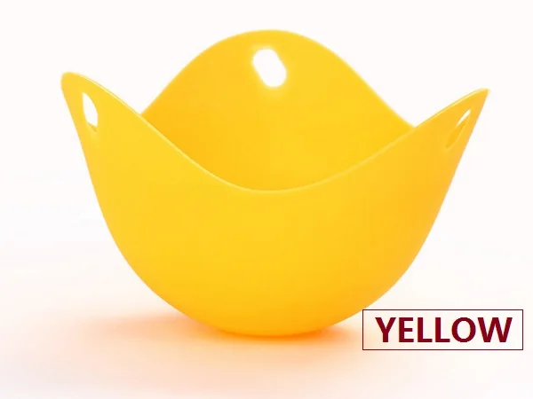 Яичная плита силиконовые формы для варки яиц без скорлупы антипригарный опыт красочные вареные Подставка для яйца инструменты для приготовления пищи - Цвет: Цвет: желтый