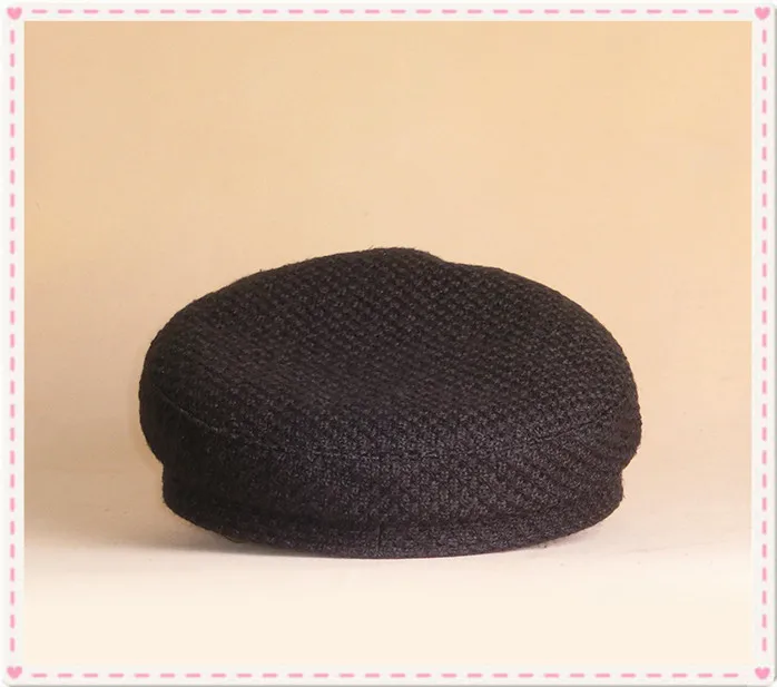 Новое поступление, темно-синяя кепка для женщин, модная брендовая винтажная Кепка Boina на осень и зиму, Кепка с газетным принтом, s/M/L Размер, женская шапка-берет
