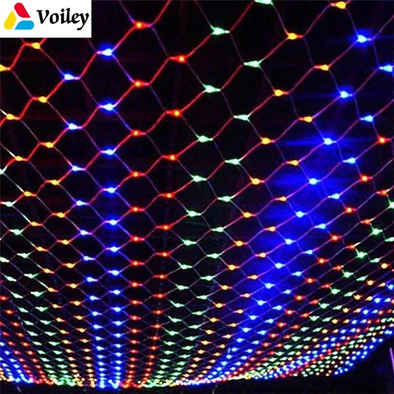 

Noel 1.5mx1.5m 96 Leds AC220V LED Net Mesh Fairy String Lights for Ornaments Christmas Party Wedding Indoor Outdoor Decoration,W