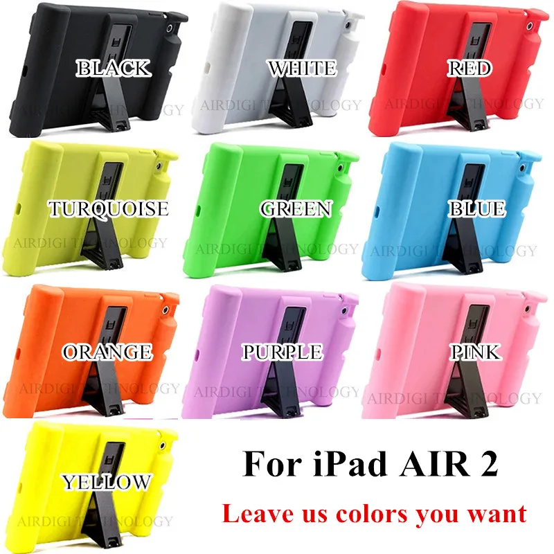 20 шт. ударопрочный детский резиновый чехол с ручкой для Apple iPad 2/3/4/Air 2/Mini 1 2 3 4 retina - Цвет: For iPad AIR 2