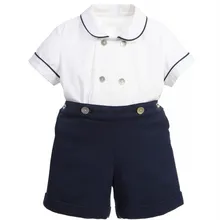 Комплект одежды для маленьких мальчиков на лето, Детский комплект из 2 предметов с короткими рукавами для мальчиков, детское платье, одежда