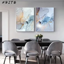 Póster de lienzo abstracto con textura de mármol azul y verde pintura de arte de pared minimalista nórdica, imagen de decoración de la habitación