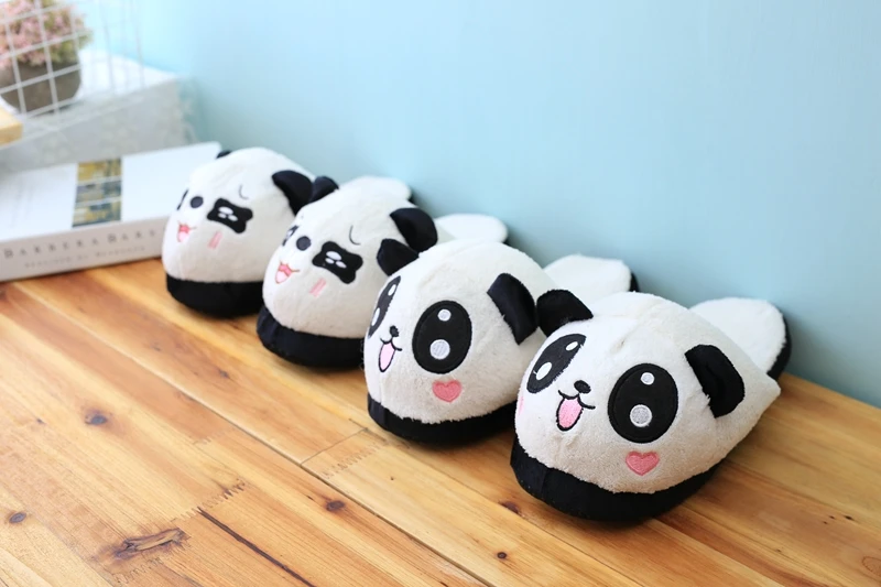 Millffy cute panda animal lovely plush home slipper adult funny slippers panda slippers indoor shoes sweet home shoes