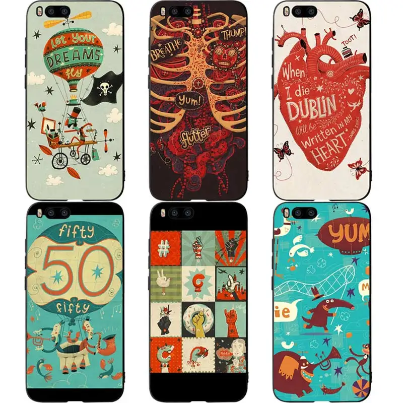 

Cute Funny Cartoon Phone Cases for Xiaomi mi A2 8 9 lite se case xiaomi redmi note 6 7 pro case redmi note 5 Plus Soft Cases