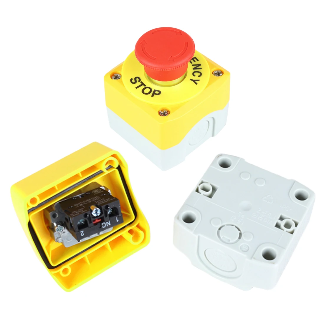 

Lift Elevator Latching Self Lock Red Mushroom Cap BE102C Emergency Stop Push Button Switch 1NO 1NC Switch Equipment