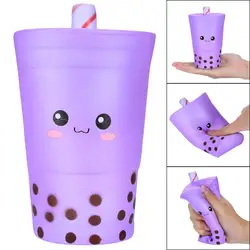 16 см Jumbo Squishies милые молочные чашки крем Ароматические Squishies медленный рост очаровательная игрушка Фиолетовый Белый чашка squeeze Toy