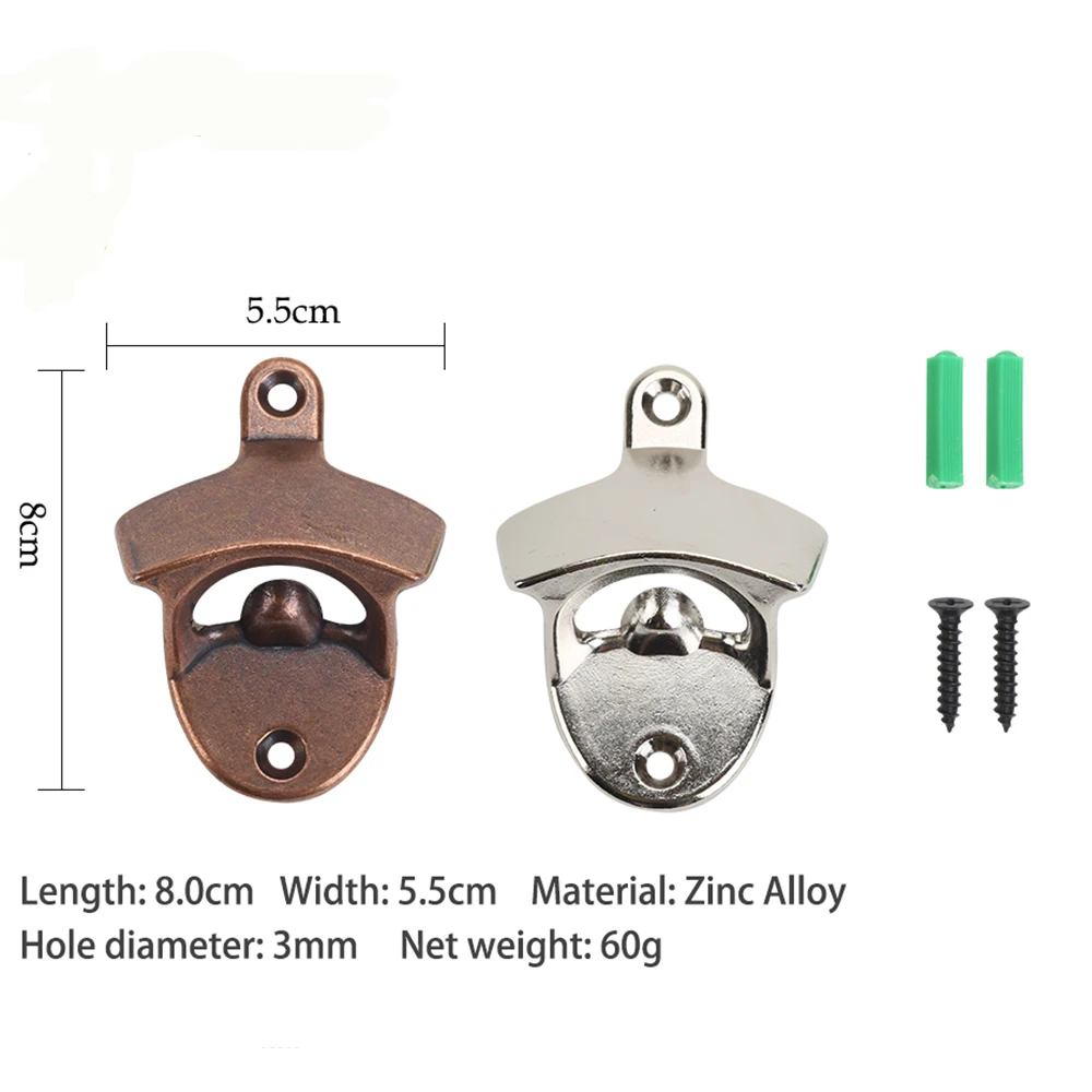 Винтажная чугунная открывалка для бутылок с настенным креплением из цинкового сплава, настенная открывалка для пива, вина, пива, питья, аксессуары, открывалки, кухонные инструменты