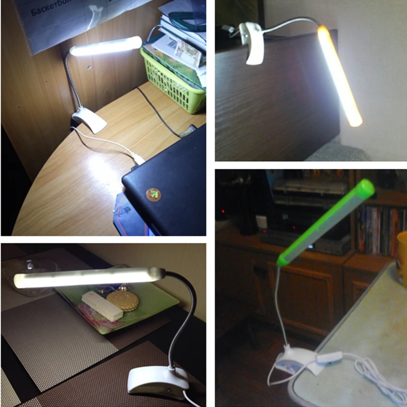  AIFENG 5V USB Led Desk Lamp With Clip Flexible Table Lamp 13Leds For Bedside Book Reading Study Off - 32856690167