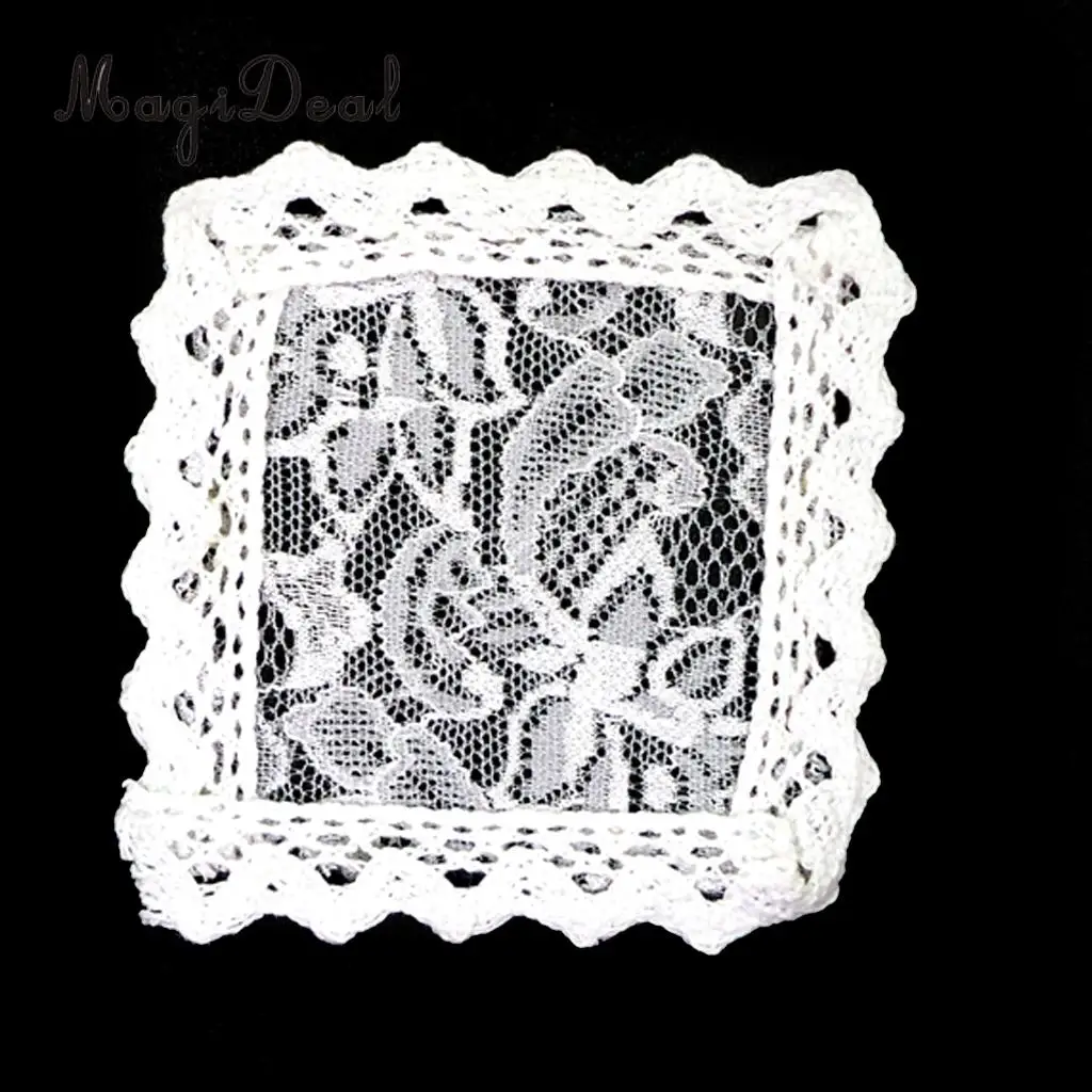 1/12 Scale Dollhouse Miniature Mini Tabletop Desk Decor Kitchen Tablecloths Table Cover Furniture Decor White