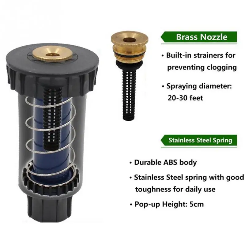 Professional Auto 90-360 Degree Adjustable-up Garden Irrigation Spray Sprinklers Watering Lawn