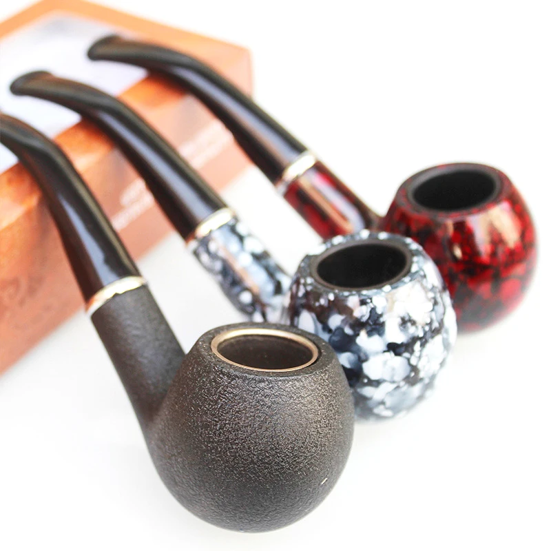 

Chimney Double Filter Long Pipes Resin Smoking Pipe Herb Tobacco Pipe Cigar Narguile Grinder Smoke Mouthpiece Cigarette Holder