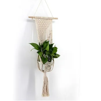 

Wall Hanging Basket Tapestry Flower Pot Hanging Net Bag Wall Decoration
