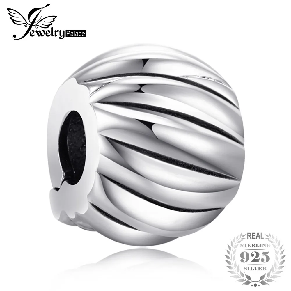 

JewelryPalace Pearly Spacer 925 Sterling Silver Beads Charms Silver 925 Original For Bracelet Silver 925 original Jewelry Making